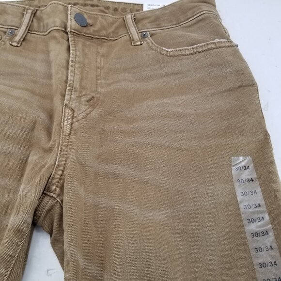 NWT American Eagle Jeans Mens 30x34 Brown Slim Straight AE Next Level Flex - Picture 9 of 9